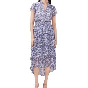 NWT SAM & JESS tiered dress SZ M - Blue